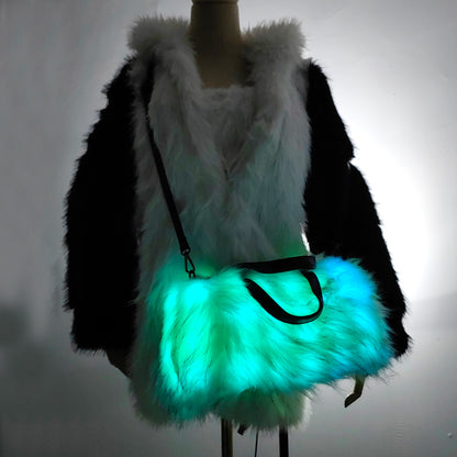 NTH Glow Fur Bag – LED Light-Up Handbag for Raves & Night Events