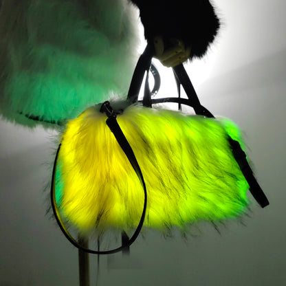 NTH Glow Fur Bag – LED Light-Up Handbag for Raves & Night Events