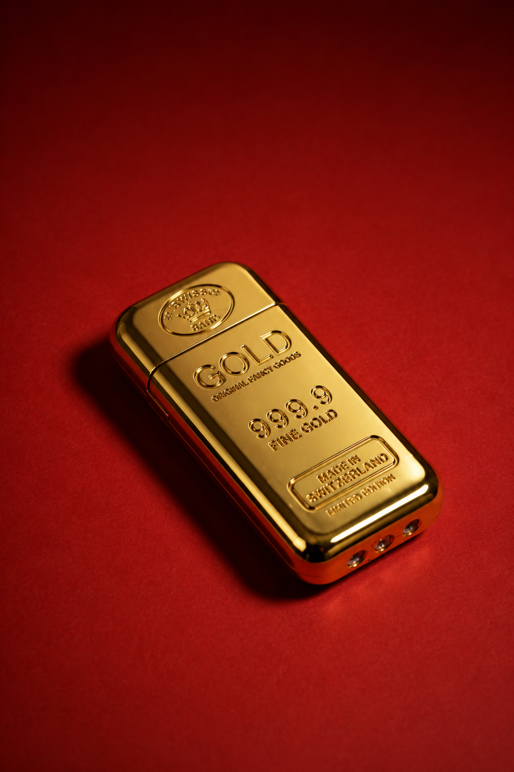 NTH Gold Bar Shaped Rechargeable USB Lighter