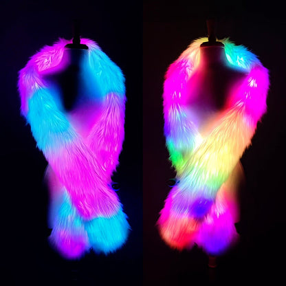 NTH LED Glow Scarf – Colorful Party Prop for Clubs, Festivals, Raves & Events