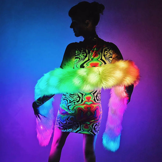 NTH LED Glow Scarf – Colorful Party Prop for Clubs, Festivals, Raves & Events