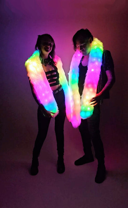 NTH LED Glow Scarf – Colorful Party Prop for Clubs, Festivals, Raves & Events