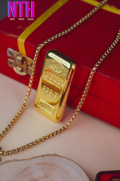 NTH Gold Bar Shaped Rechargeable USB Lighter