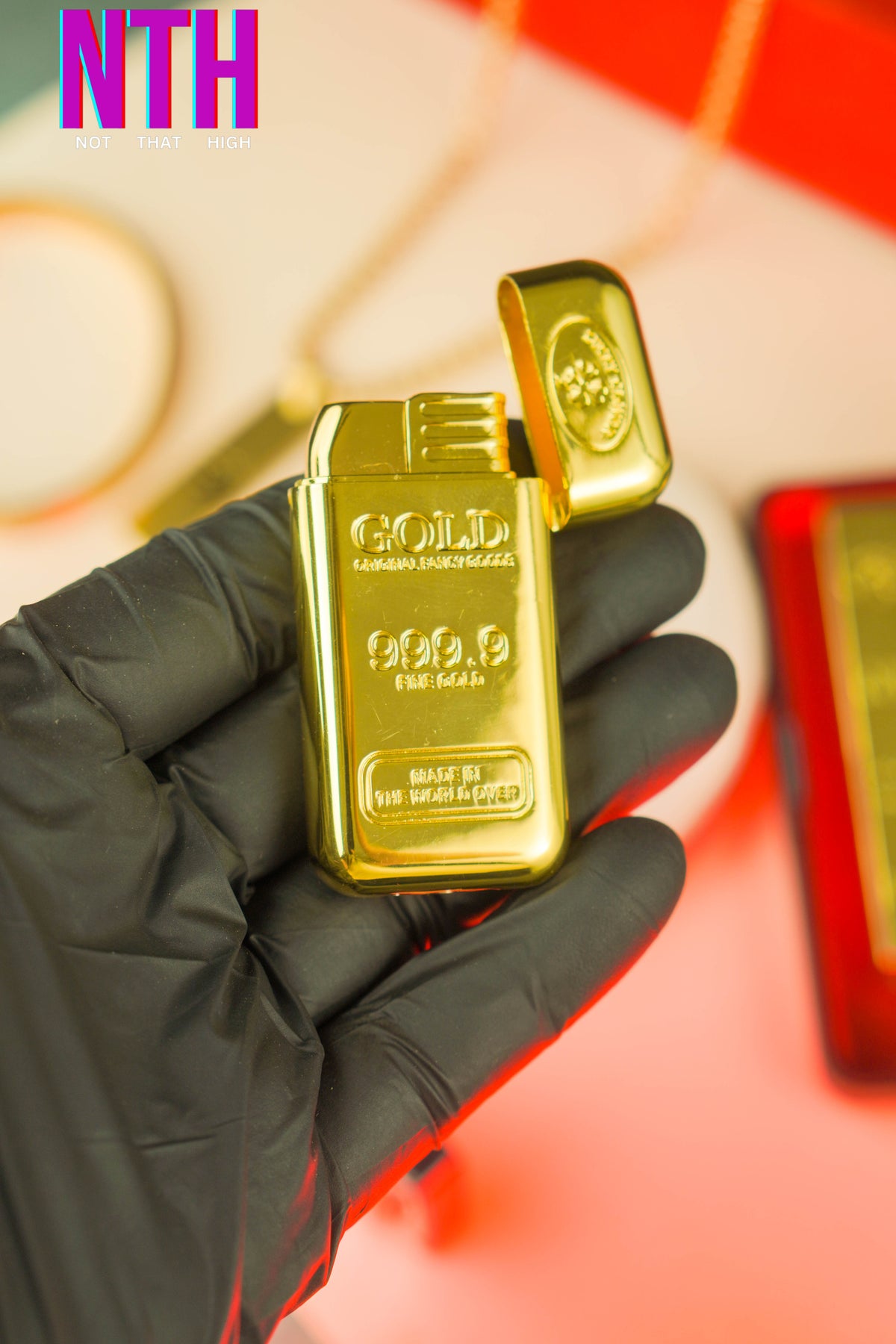 NTH Gold Bar Shaped Rechargeable USB Lighter