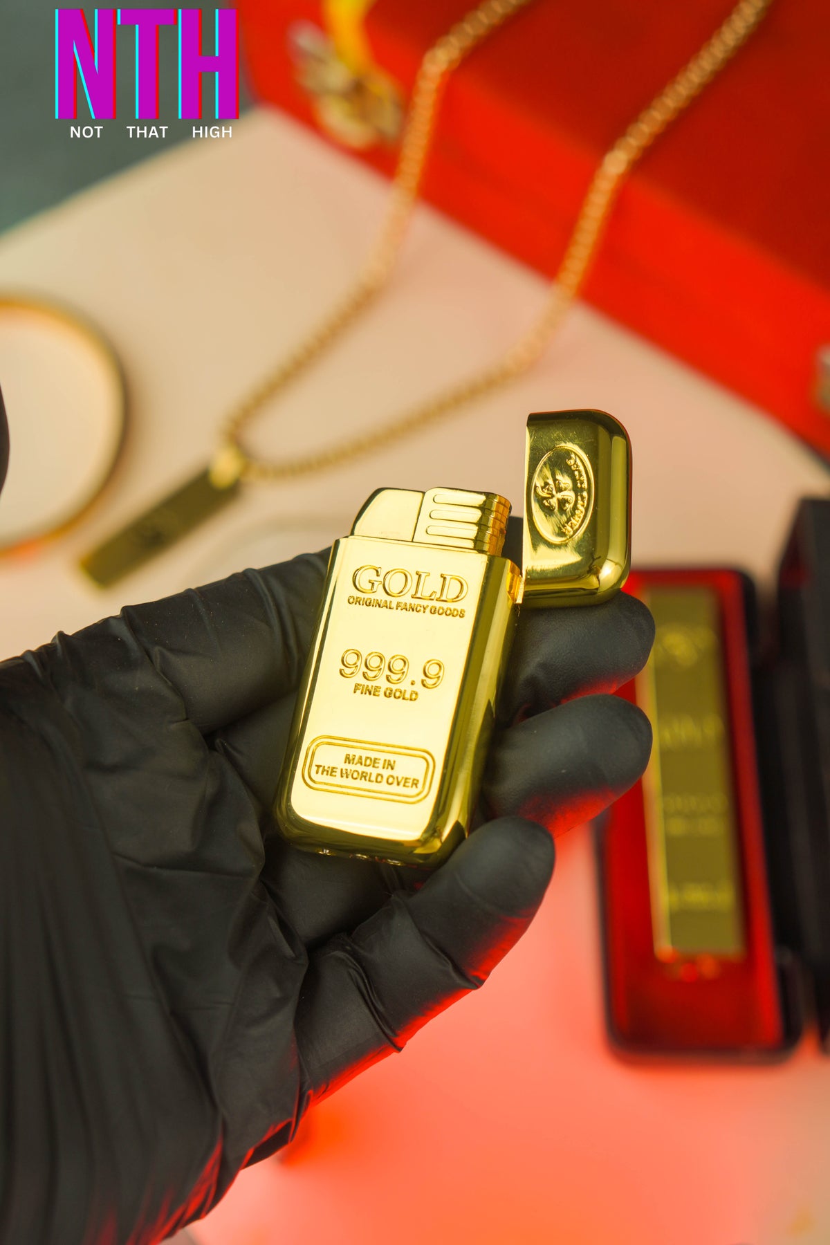 NTH Gold Bar Shaped Rechargeable USB Lighter