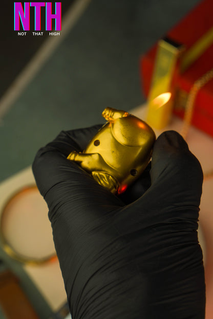 NTH Golden Pig Lighter – A Symbol of Luck, Luxury & Style