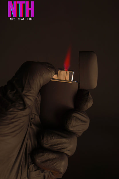 NTH Metal Zhong Cheng Black Pocket Lighter