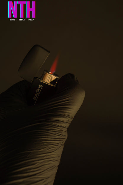 NTH Metal Zhong Cheng Black Pocket Lighter