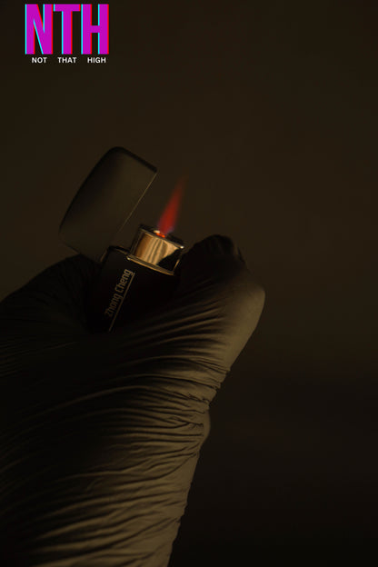 NTH Metal Zhong Cheng Black Pocket Lighter