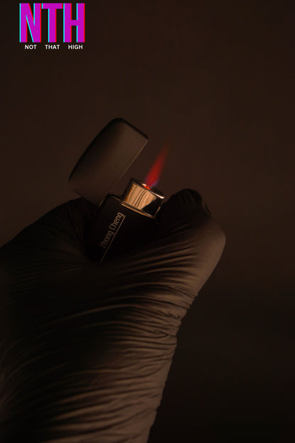 NTH Metal Zhong Cheng Black Pocket Lighter