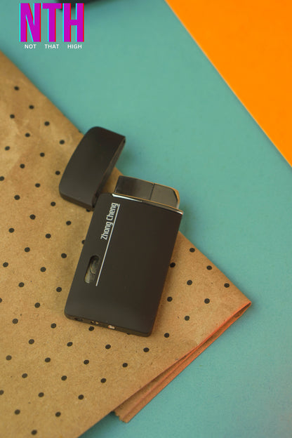 NTH Metal Zhong Cheng Black Pocket Lighter