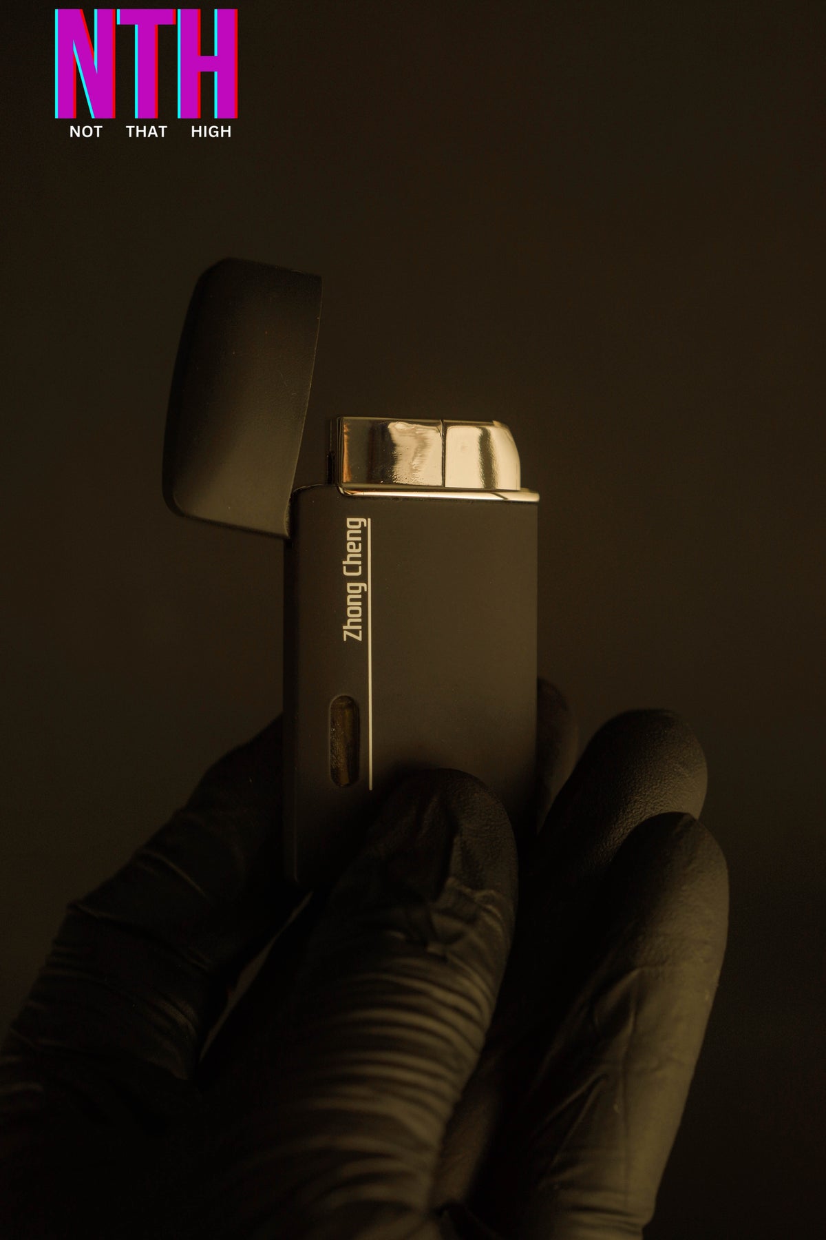 NTH Metal Zhong Cheng Black Pocket Lighter