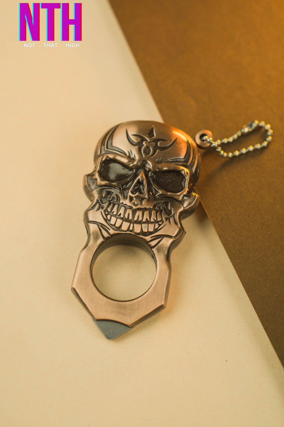 NTH Skull Shaped Butane Keychain Lighter
