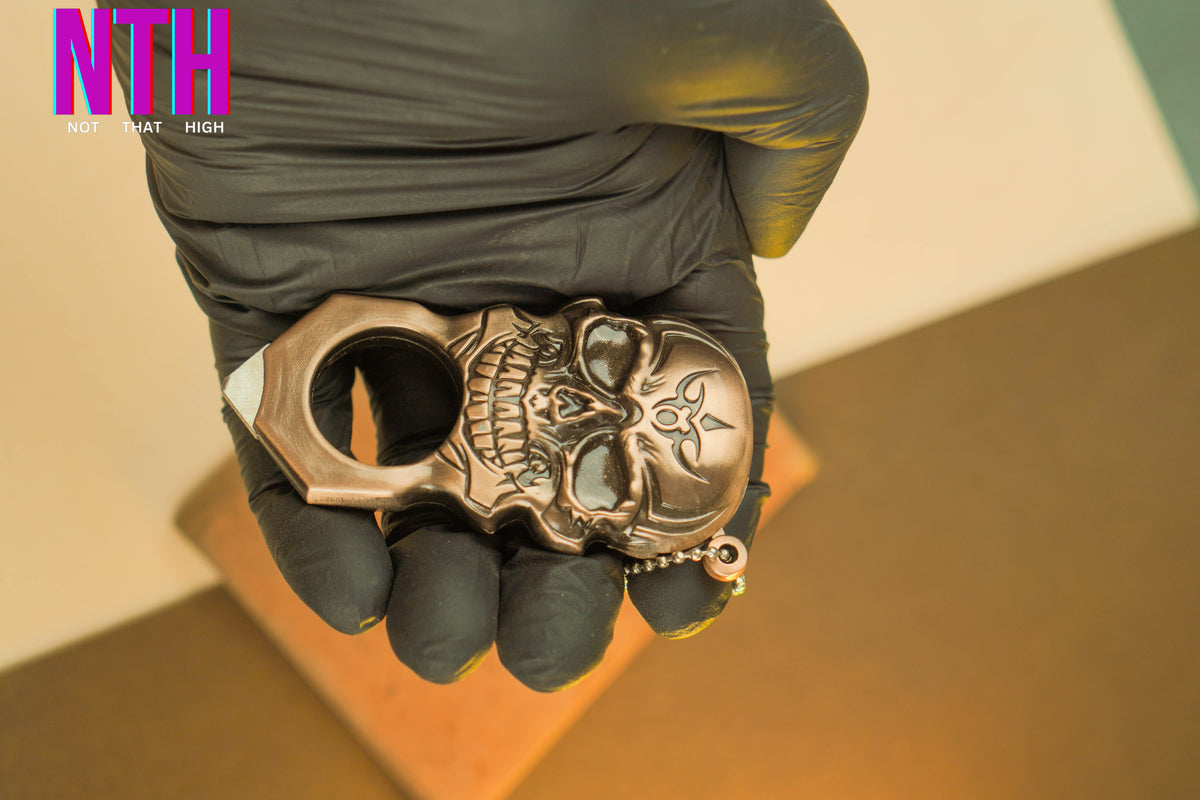 NTH Skull Shaped Butane Keychain Lighter
