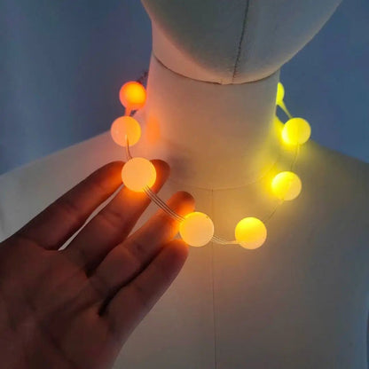 NTH LED Round Necklace – Glowing Party Necklace for Clubs, Raves, Festivals & Night Events