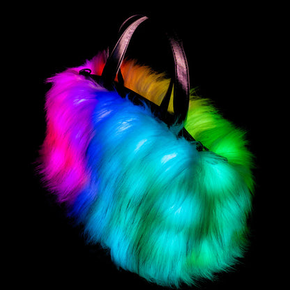 NTH Glow Fur Bag – LED Light-Up Handbag for Raves & Night Events