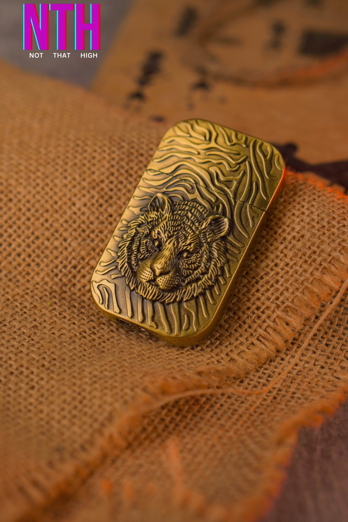 NTH Tiger Eye Emblem (Gold) Lighter