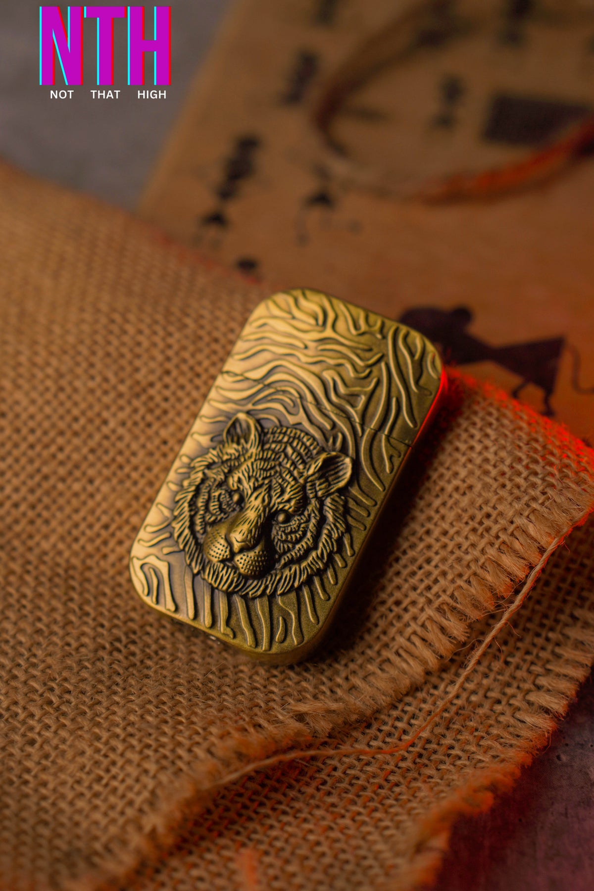 NTH Tiger Eye Emblem (Gold) Lighter