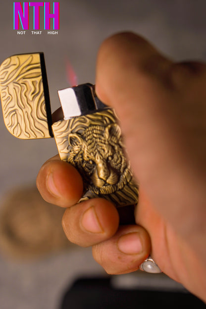 NTH Tiger Eye Emblem (Gold) Lighter