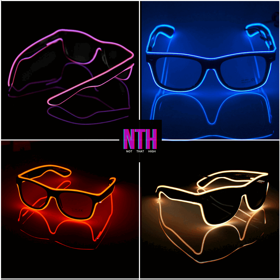 NTH Neon Rave Glasses Party Goggles for concerts and events