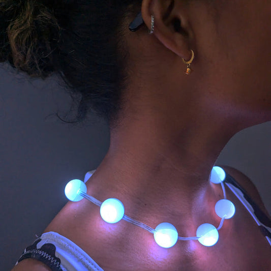 NTH LED Round Necklace – Glowing Party Necklace for Clubs, Raves, Festivals & Night Events